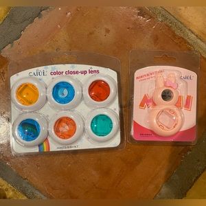 2 item Caiul Instax Mini camera accessories bundle: color filters & bunny mirror